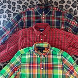 Boys Lot of 3 Ralph Lauren button down-like new